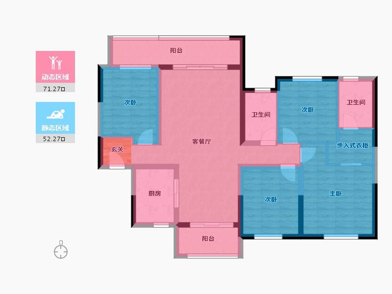 广西壮族自治区-贵港市-中梁国宾首府-110.00-户型库-动静分区