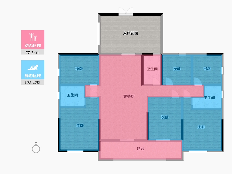 广西壮族自治区-南宁市-大世界碧贵园-188.56-户型库-动静分区