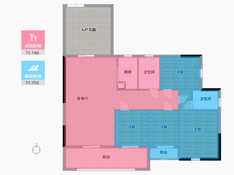 广西壮族自治区-南宁市-大世界碧贵园-135.22-户型库-动静分区