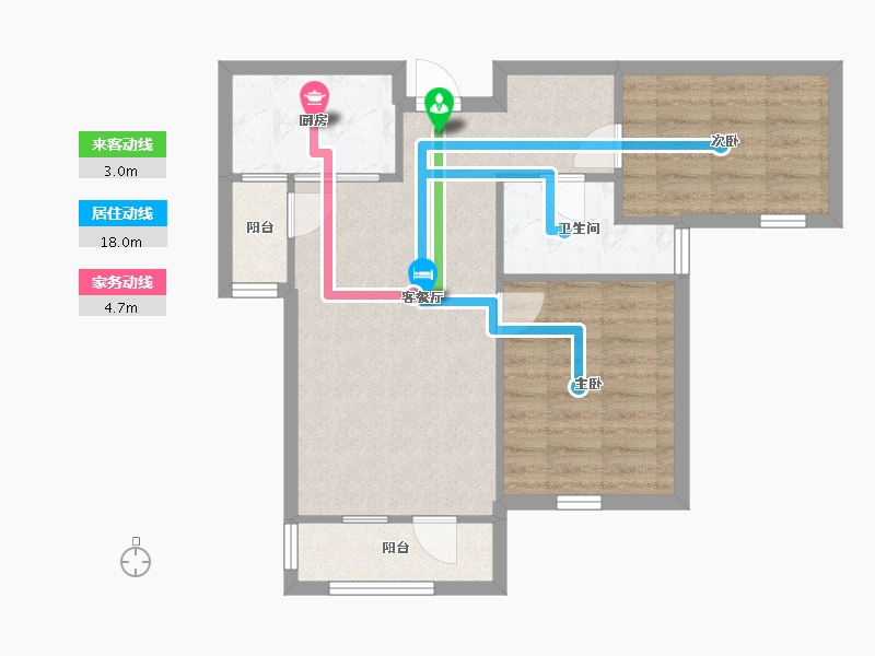 河南省-郑州市-融创美盛象湖壹号-61.69-户型库-动静线