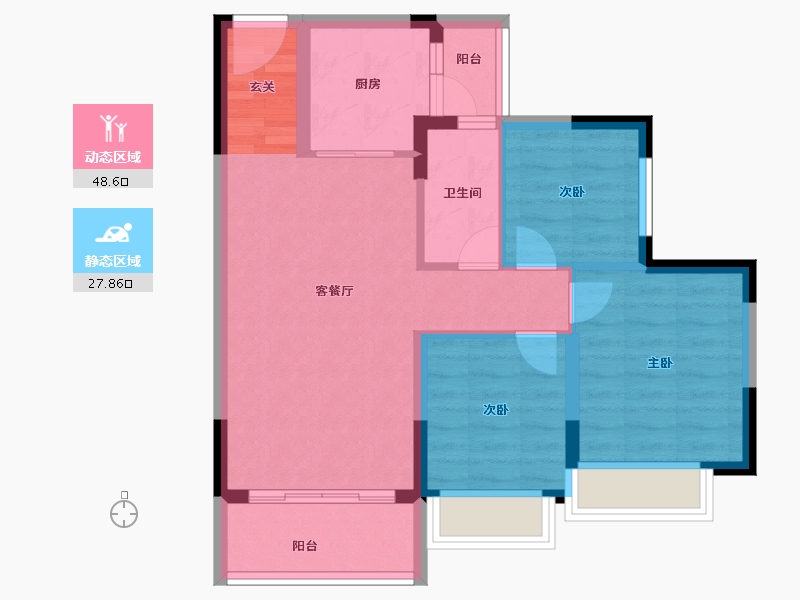 广西壮族自治区-桂林市-恒大江湾-68.00-户型库-动静分区