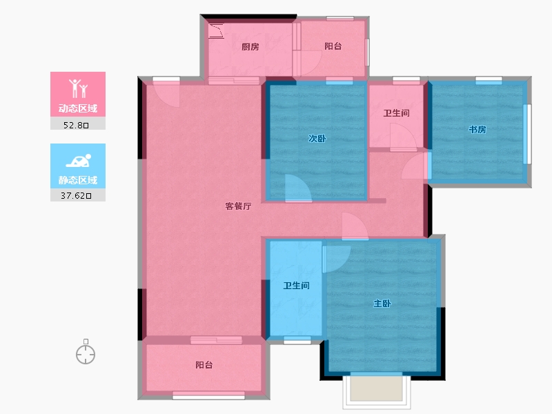 广西壮族自治区-南宁市-振业启航城-80.19-户型库-动静分区