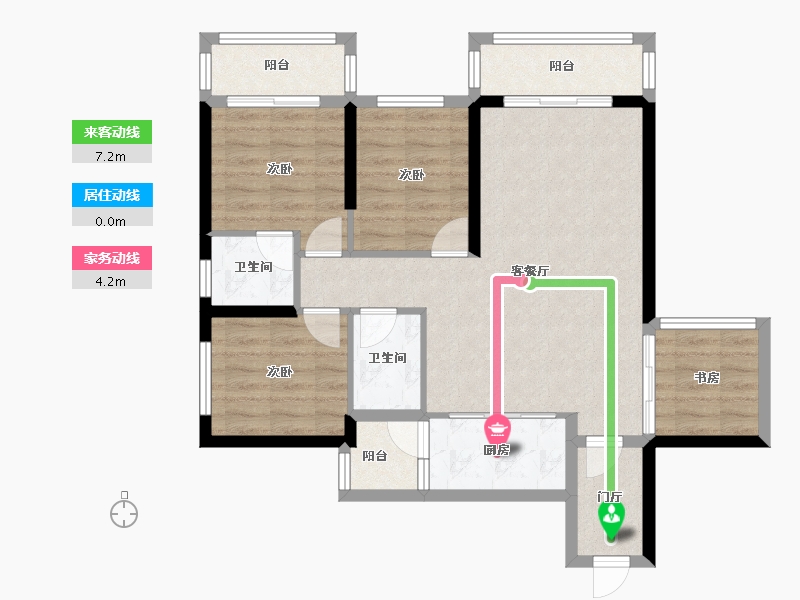 广西壮族自治区-南宁市-锦绣里-84.54-户型库-动静线