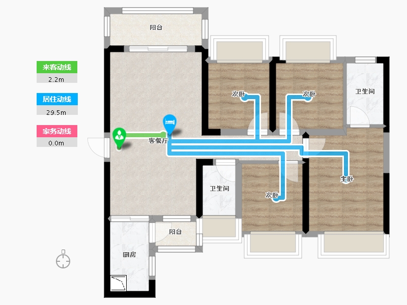 广西壮族自治区-南宁市-万丰新新传说-77.24-户型库-动静线