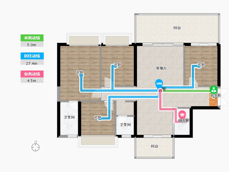 广西壮族自治区-南宁市-凯旋1号上水湾-118.06-户型库-动静线