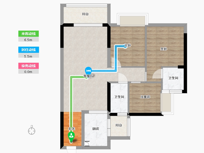 广东省-东莞市-滨海明珠-78.53-户型库-动静线