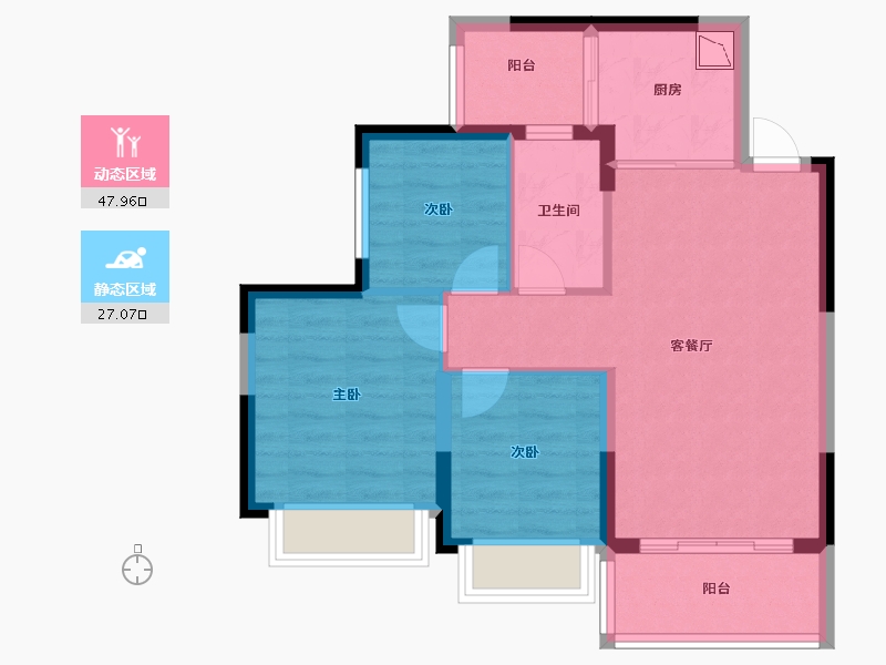 广西壮族自治区-南宁市-南宁恒大城-66.68-户型库-动静分区