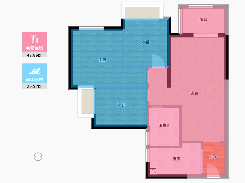 广东省-东莞市-安华香蜜松湖-65.56-户型库-动静分区