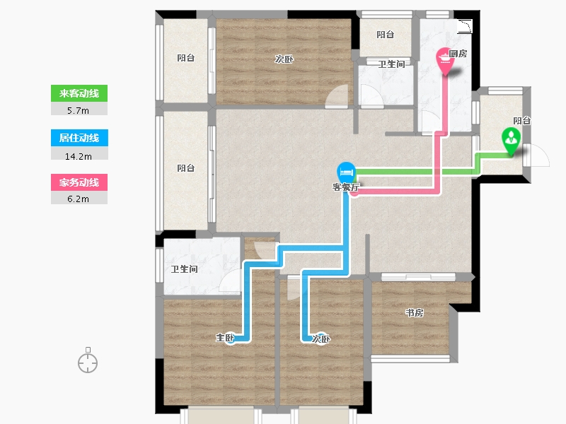 广西壮族自治区-南宁市-亲水湾-101.29-户型库-动静线