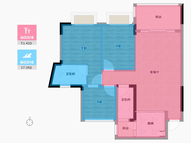 广西壮族自治区-南宁市-亲水湾-78.78-户型库-动静分区