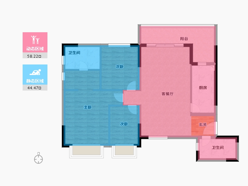 广西壮族自治区-桂林市-恒大江湾-92.00-户型库-动静分区