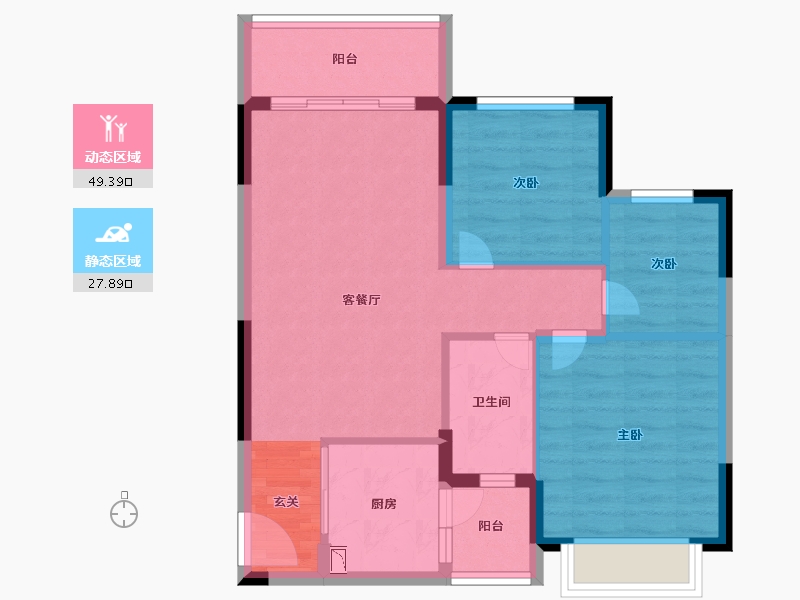 广西壮族自治区-桂林市-恒大江湾-69.00-户型库-动静分区