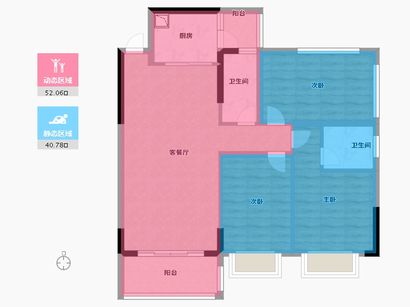 广西壮族自治区-南宁市-亲水湾-82.66-户型库-动静分区