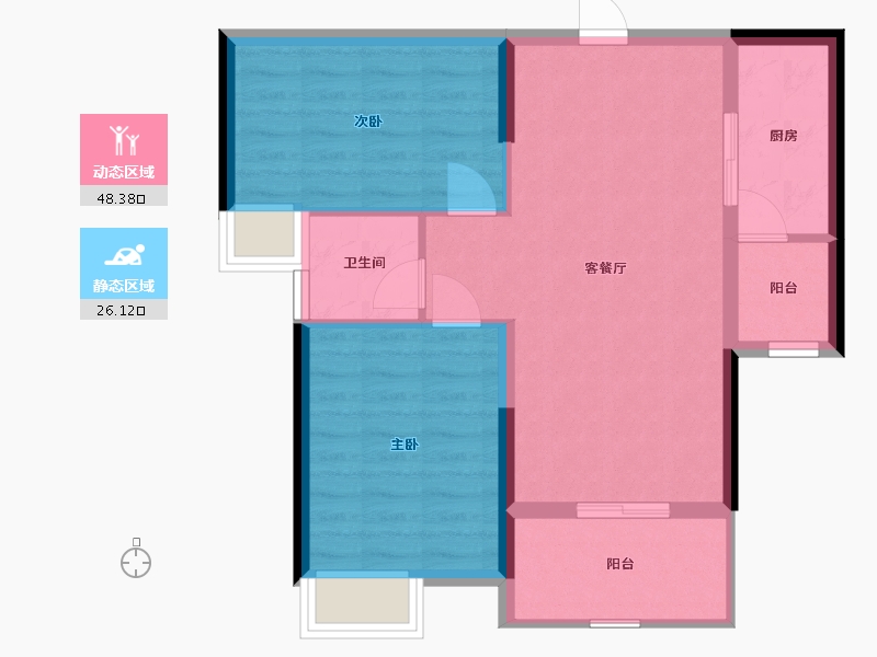 广西壮族自治区-北海市-贵玉苑-67.01-户型库-动静分区