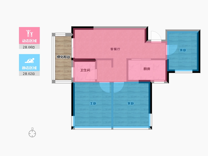 广西壮族自治区-南宁市-金成江南壹品-54.20-户型库-动静分区