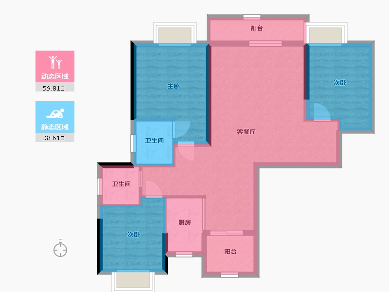 广西壮族自治区-北海市-贵玉苑-87.72-户型库-动静分区