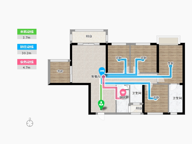 广西壮族自治区-南宁市-锦绣里-99.69-户型库-动静线