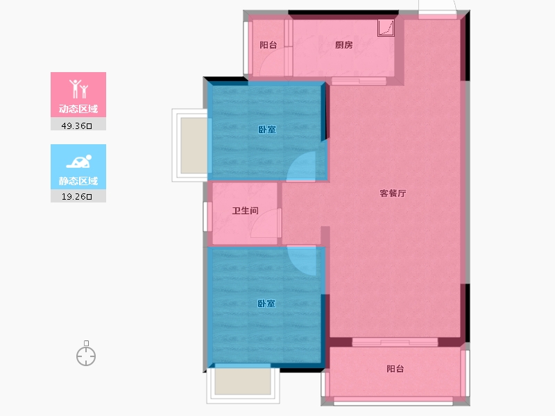 广西壮族自治区-贵港市-西江领寓-61.02-户型库-动静分区