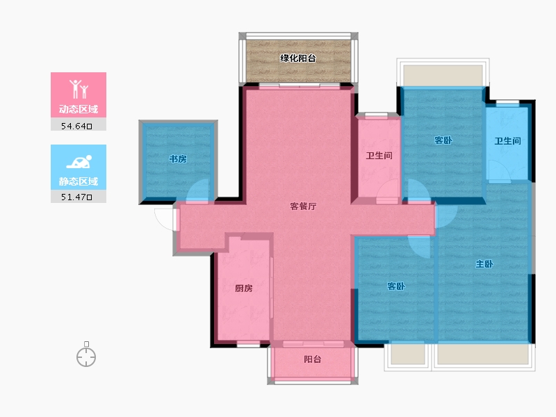 广西壮族自治区-南宁市-龙光玖誉湖-101.39-户型库-动静分区