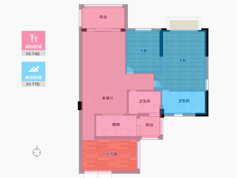 广东省-中山市-永成御景轩-78.51-户型库-动静分区