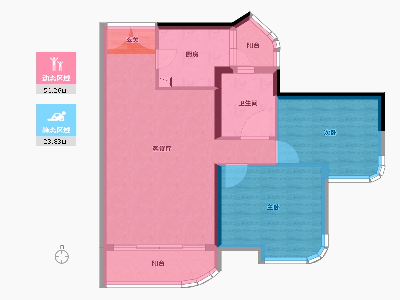 广东省-中山市-名豪花园-67.42-户型库-动静分区