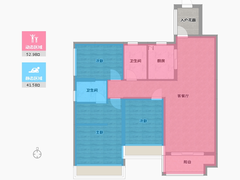 广西壮族自治区-桂林市-兴进漓江壹号-87.92-户型库-动静分区