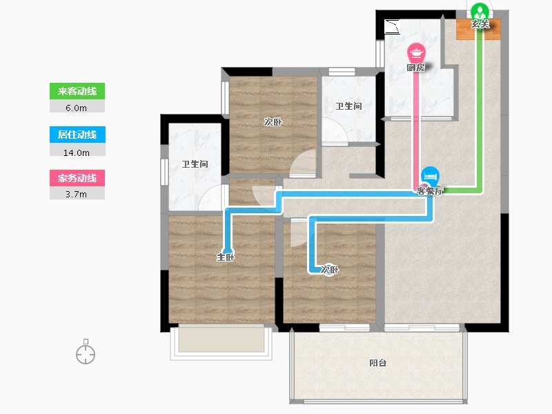 广西壮族自治区-南宁市-云玺台-82.53-户型库-动静线