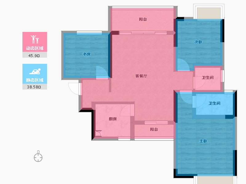 广西壮族自治区-桂林市-祥和雅居-73.91-户型库-动静分区