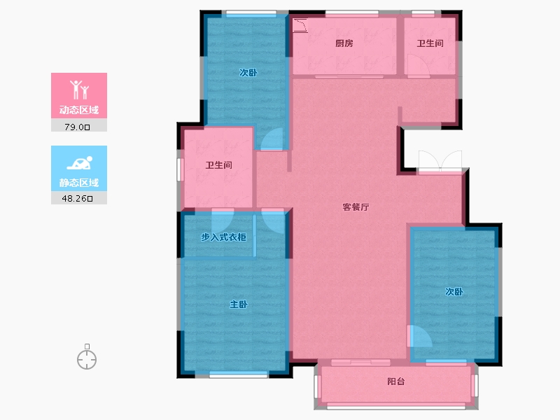 吉林省-长春市-融创御湖宸院-114.22-户型库-动静分区