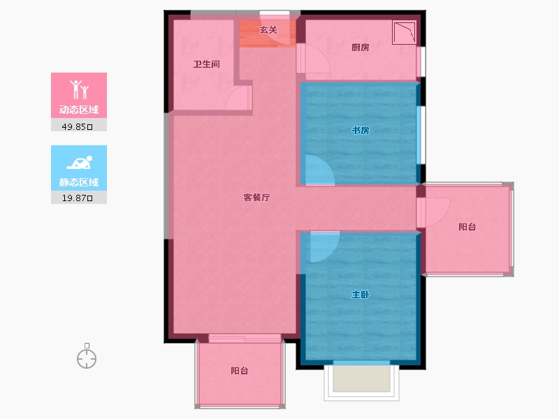 广西壮族自治区-南宁市-旭辉江山樾-62.15-户型库-动静分区