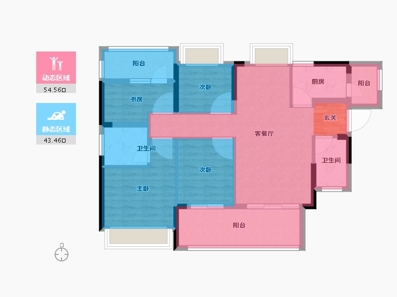 广东省-中山市-瀚康首府-87.01-户型库-动静分区