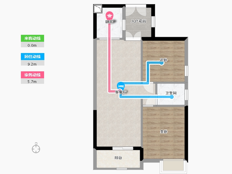 广西壮族自治区-北海市-鸿潮·宝来华府二期-64.90-户型库-动静线