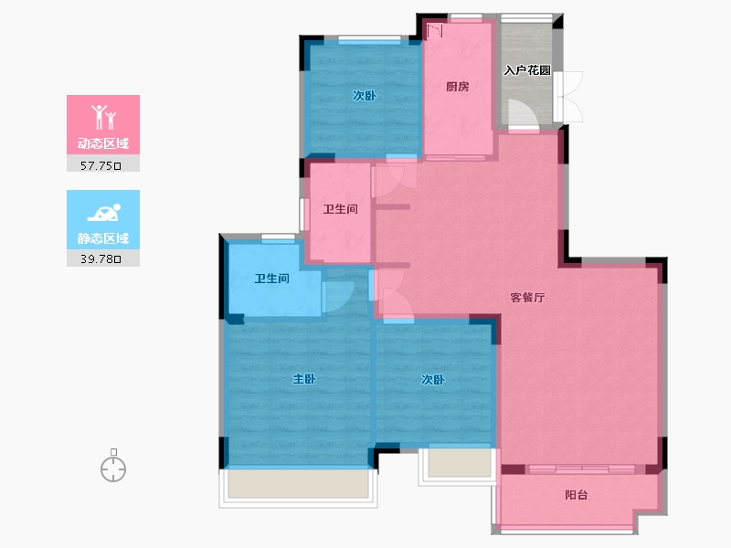 广西壮族自治区-防城港市-恒大御景半岛-91.28-户型库-动静分区