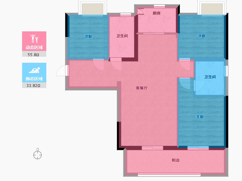 广西壮族自治区-南宁市-美的慧城-80.00-户型库-动静分区