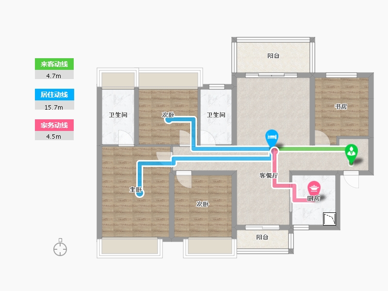 广西壮族自治区-桂林市-兴进漓江壹号-101.51-户型库-动静线