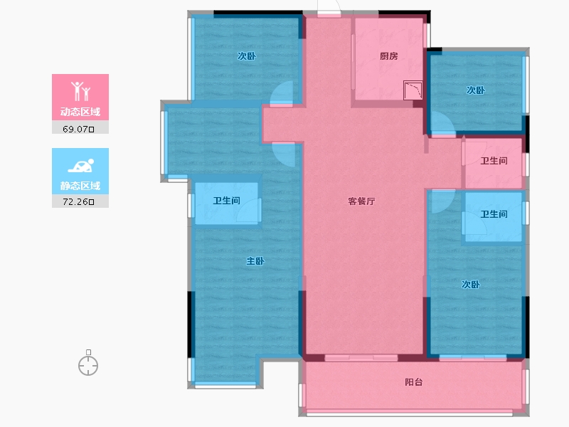 广西壮族自治区-南宁市-嘉和城塞纳北岸-127.03-户型库-动静分区