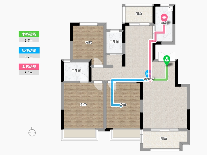 广西壮族自治区-桂林市-兴进漓江壹号-96.51-户型库-动静线