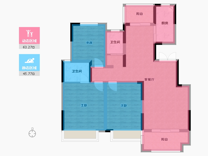 广西壮族自治区-桂林市-兴进漓江壹号-96.51-户型库-动静分区