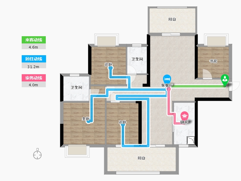 广西壮族自治区-南宁市-凤翔台-109.63-户型库-动静线