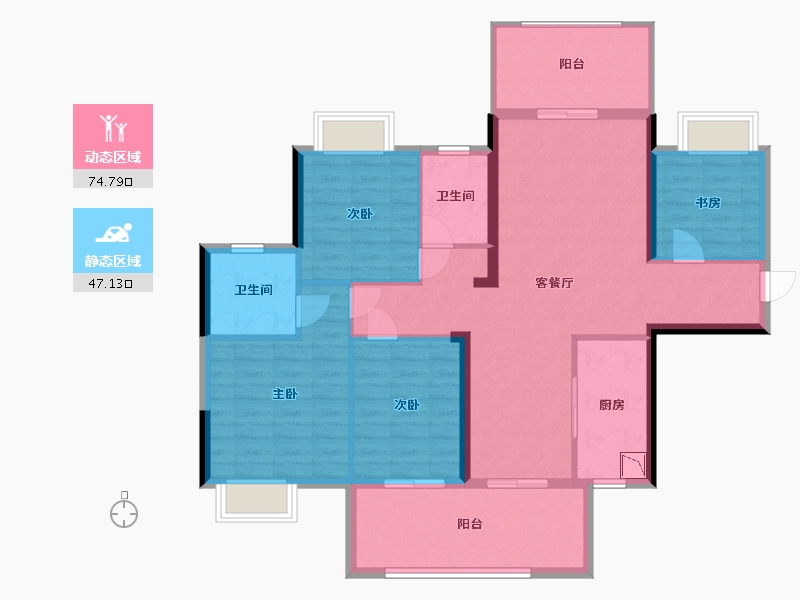 广西壮族自治区-南宁市-凤翔台-109.63-户型库-动静分区