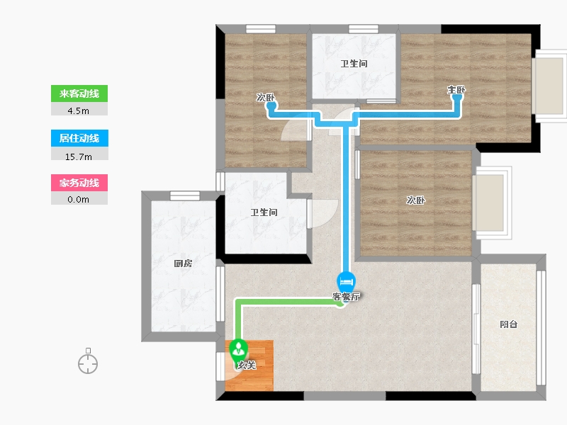 广东省-东莞市-安华香蜜松湖-78.84-户型库-动静线