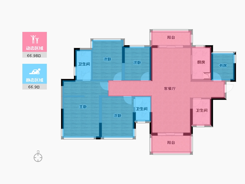 广西壮族自治区-南宁市-嘉和城塞纳北岸-119.30-户型库-动静分区