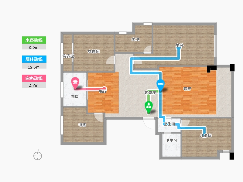 浙江省-台州市-洋张苑-151.87-户型库-动静线