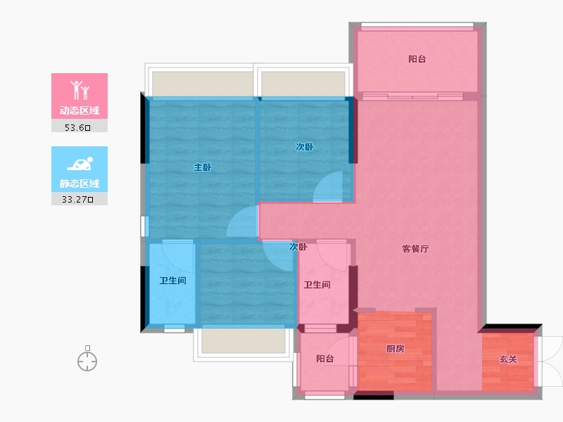 广东省-中山市-永成御景轩-78.25-户型库-动静分区