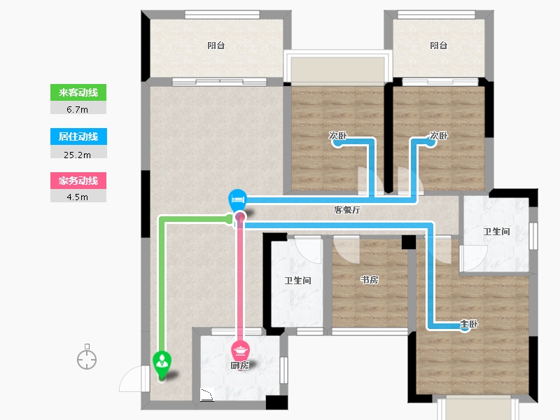 广西壮族自治区-桂林市-新安厦西宸源著-98.92-户型库-动静线