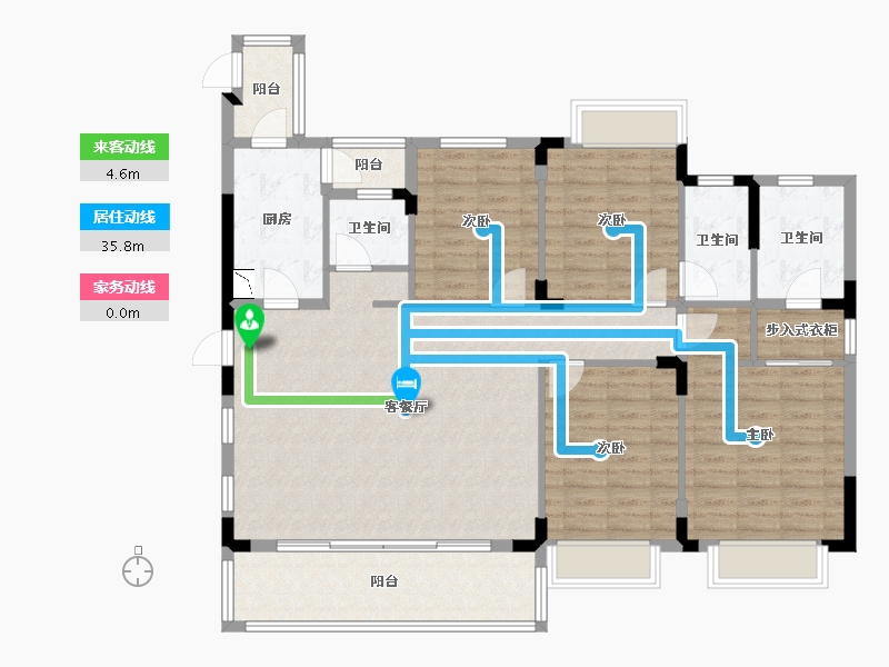 广西壮族自治区-南宁市-嘉和城塞纳北岸-125.98-户型库-动静线