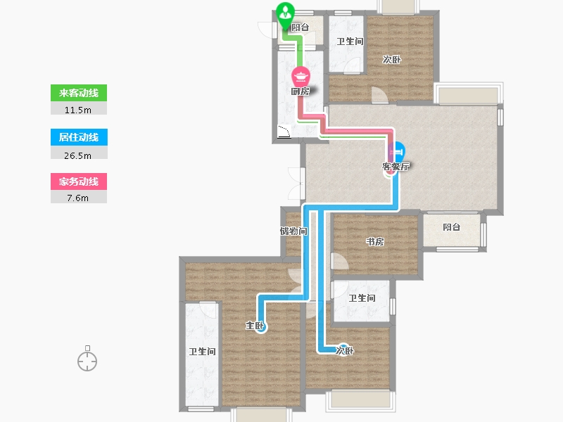 山东省-青岛市-晓港名城-150.66-户型库-动静线