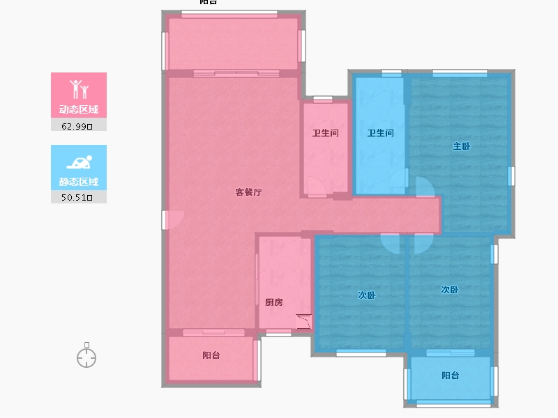 福建省-南平市-凯旋城-101.99-户型库-动静分区