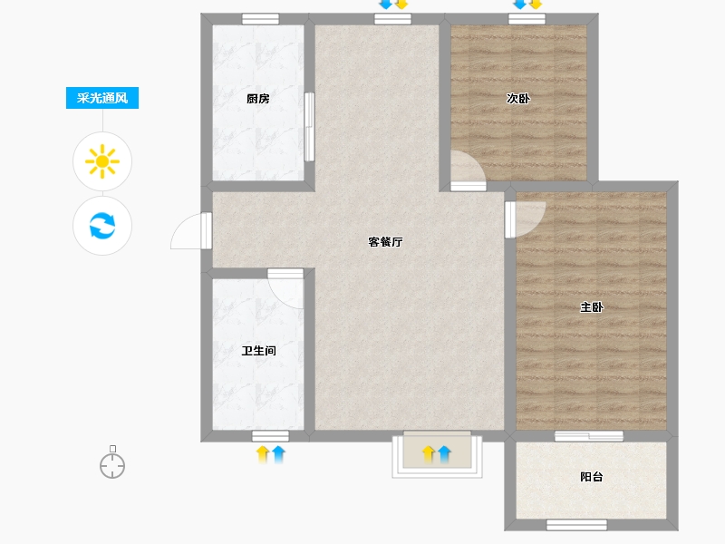 陕西省-西安市-望贤城启-92.00-户型库-采光通风