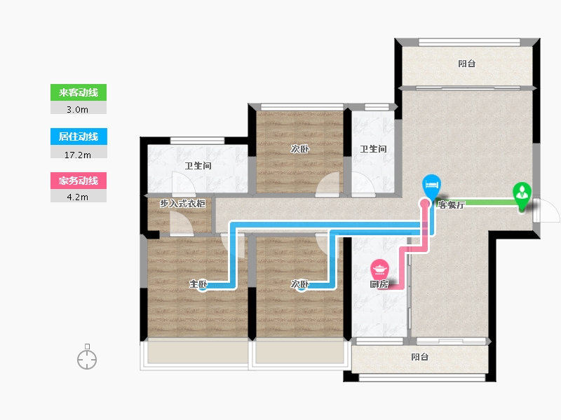 湖南省-常德市-诚信・枫林逸景-94.36-户型库-动静线